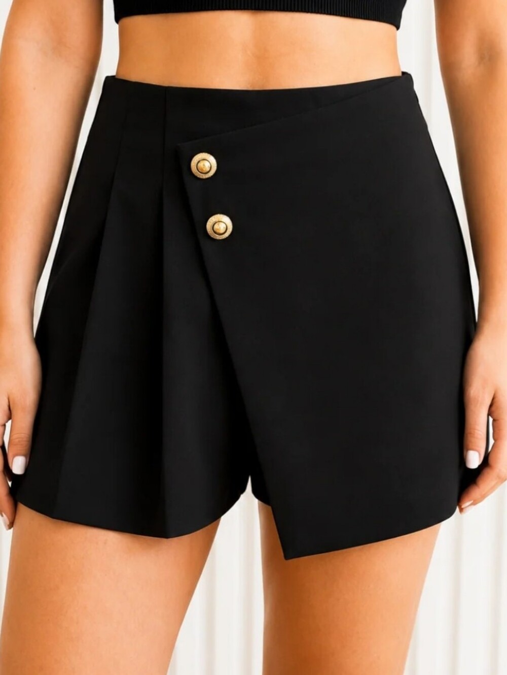 Pleated High Waisted Skort
